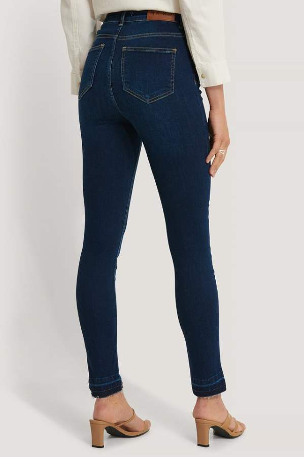 Super Skinny Fit Mid-Rise Clean Look Stretchable Jeans  - Side View - AceCart