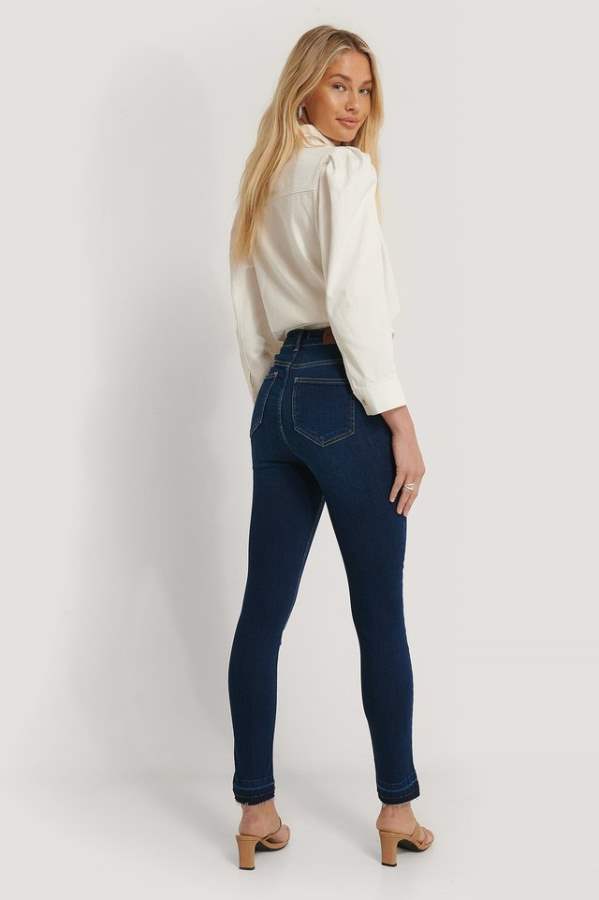 Super Skinny Fit Mid-Rise Clean Look Stretchable Jeans - Back View - AceCart