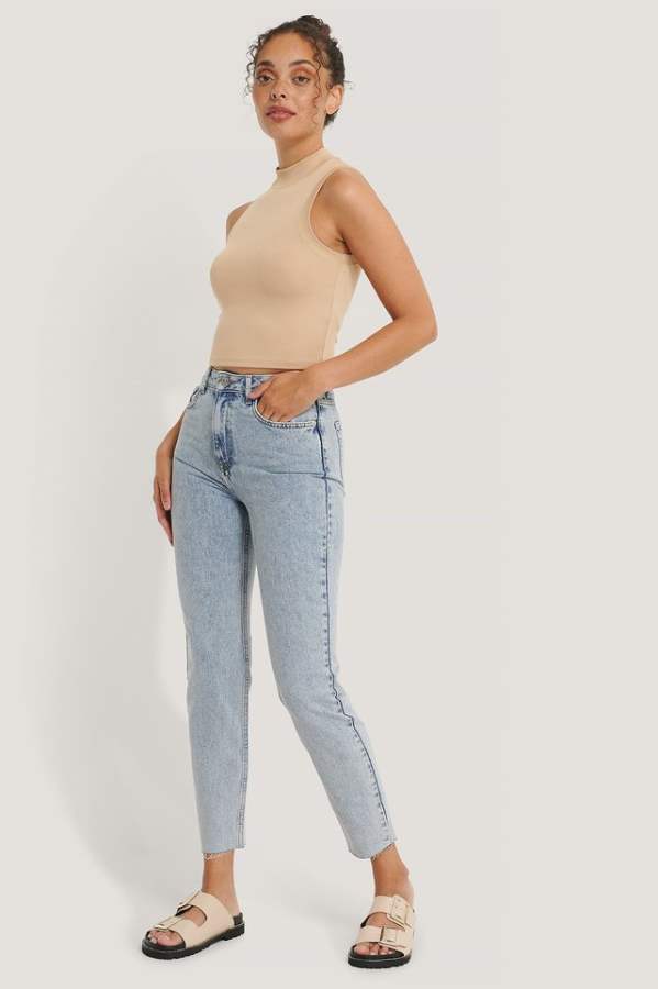Lola Slim Fit Mid-Rise Clean Look Stretchable Jeans  - Front View - AceCart