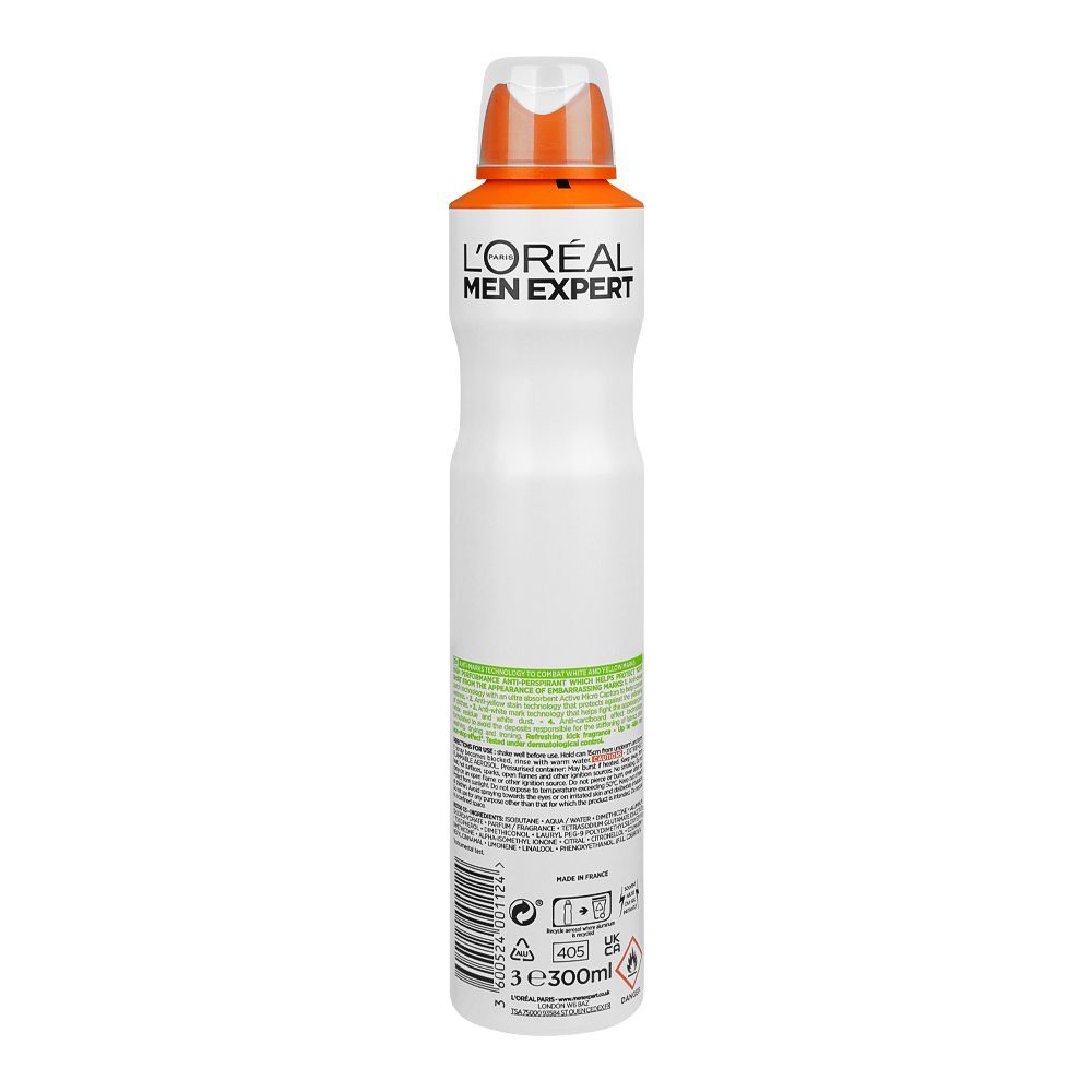 Loreal Men Expert Shirt Protect Anti-Perspirant Deodorant Spray, 300ml