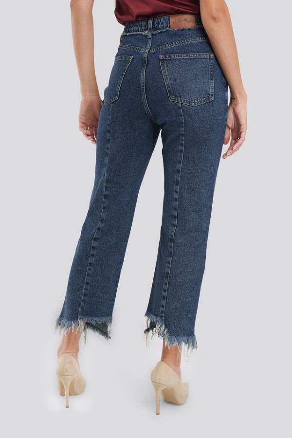 Straight Fit Mid-Rise Low Stretchable Jeans  - Side View - AceCart