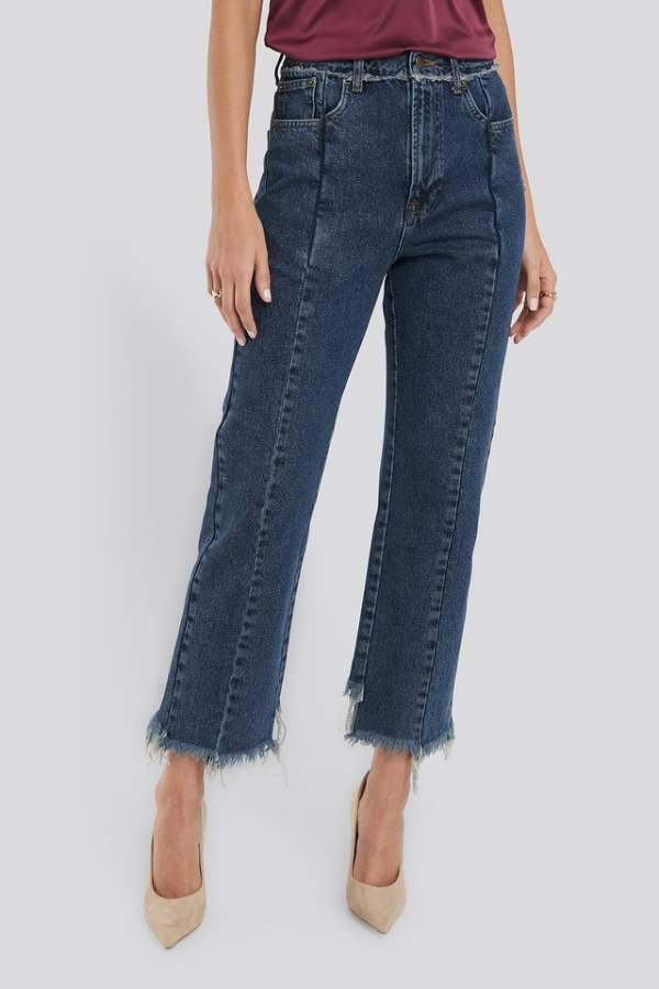 Straight Fit Mid-Rise Low Stretchable Jeans  - Right Side View - AceCart