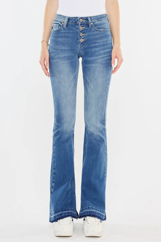 Lurice Mid Rise Flare Jeans For Women