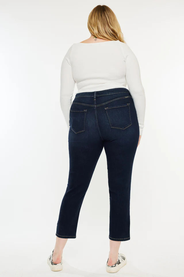 Ximena High Rise Cropped Skinny Jeans (Plus Size)