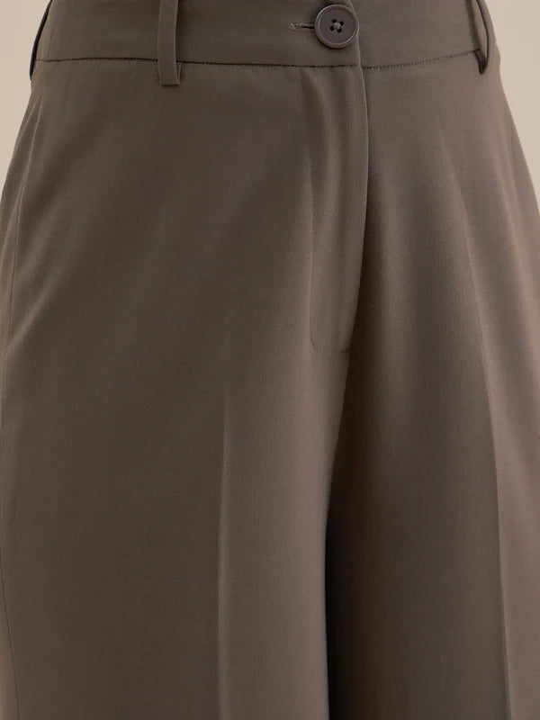 Women High Waist Tailored Fit Straight Leg Trouser