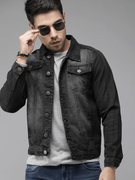 Mens Denim Jacket Black