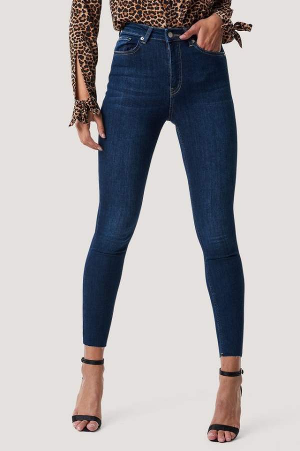 Womens Slim Fit Half Flare Mid-Rise Clean Look Stretchable Jeans - Back View - AceCart