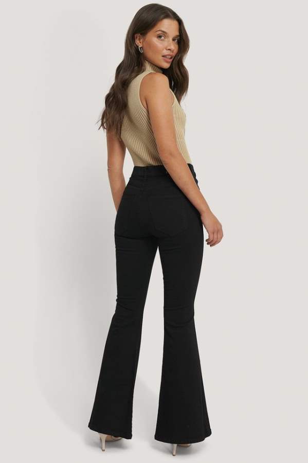 Flare Fit Mid-Rise Low Stretchable Jeans  - Front View - AceCart
