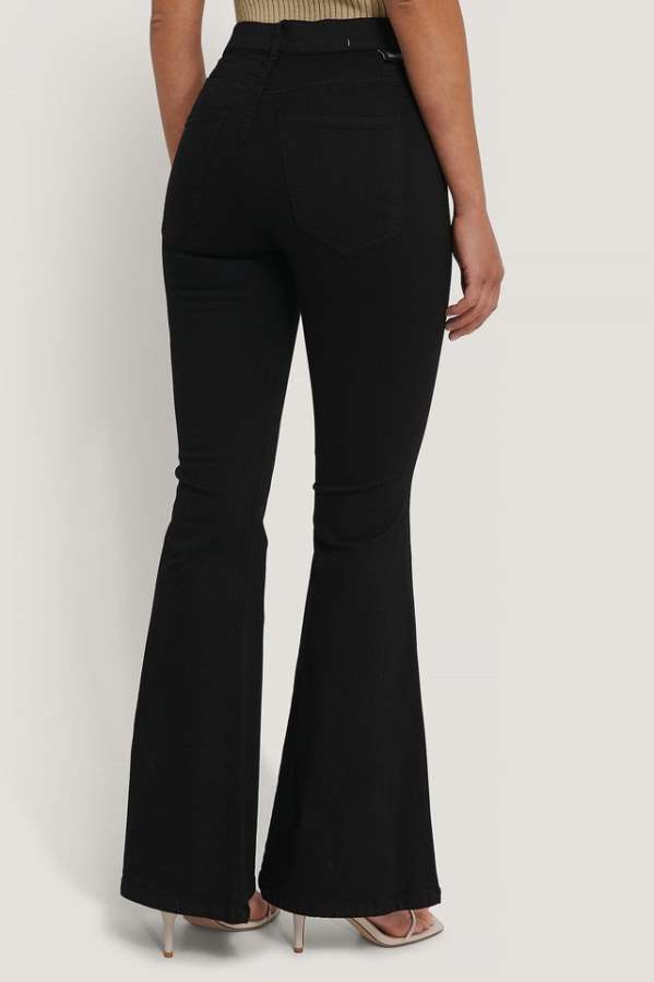 Flare Fit Mid-Rise Low Stretchable Jeans  - Right Side View - AceCart