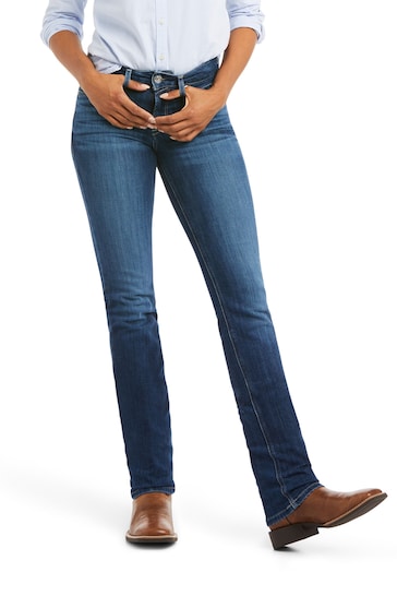 Ariat Blue R.E.A.L. Perfect Rise Abby Straight Jeans - Stylish Women's Jeggings - Available In Blue