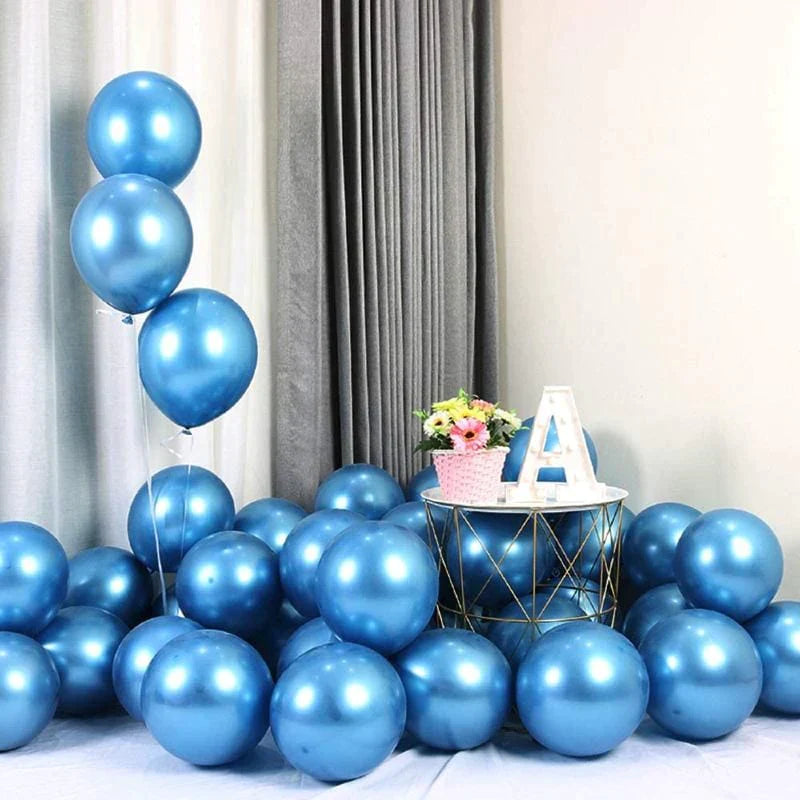 Balloons Metallic Blue 25 Balloons - AceCart