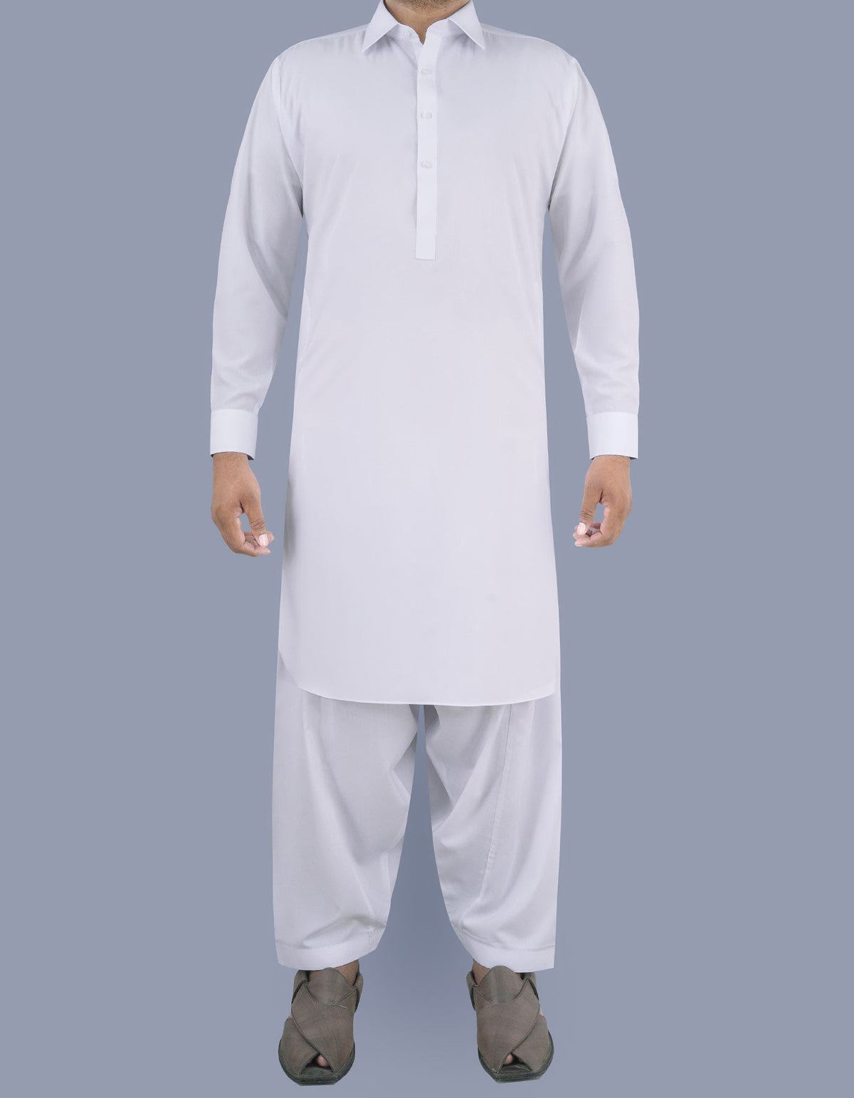 White Basic Shalwar Kameez