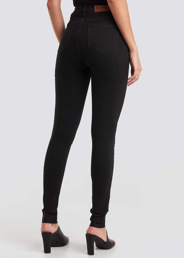 Women Skinny Fit Mid-Rise Clean Look Stretchable Jeans - Back View - AceCart
