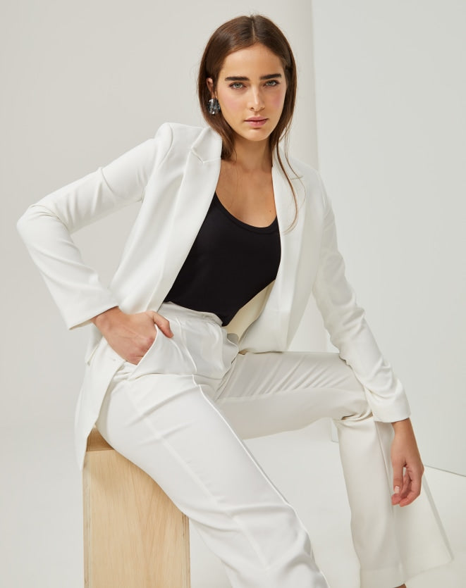 Regular Basic Blazer By Ace White - Front View