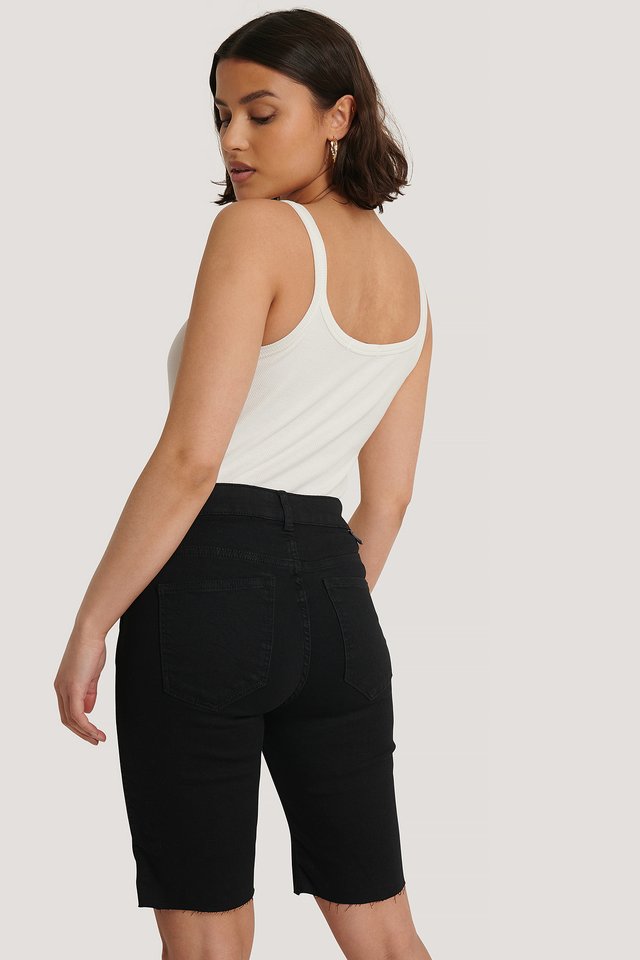 Lexy Bicycle Shorts Black For Womens - Back View - AceCart