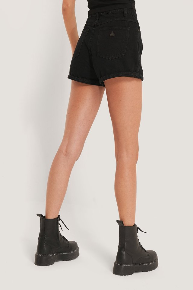 Ace High Relaxed Short Black For Womens  - Back View - AceCart