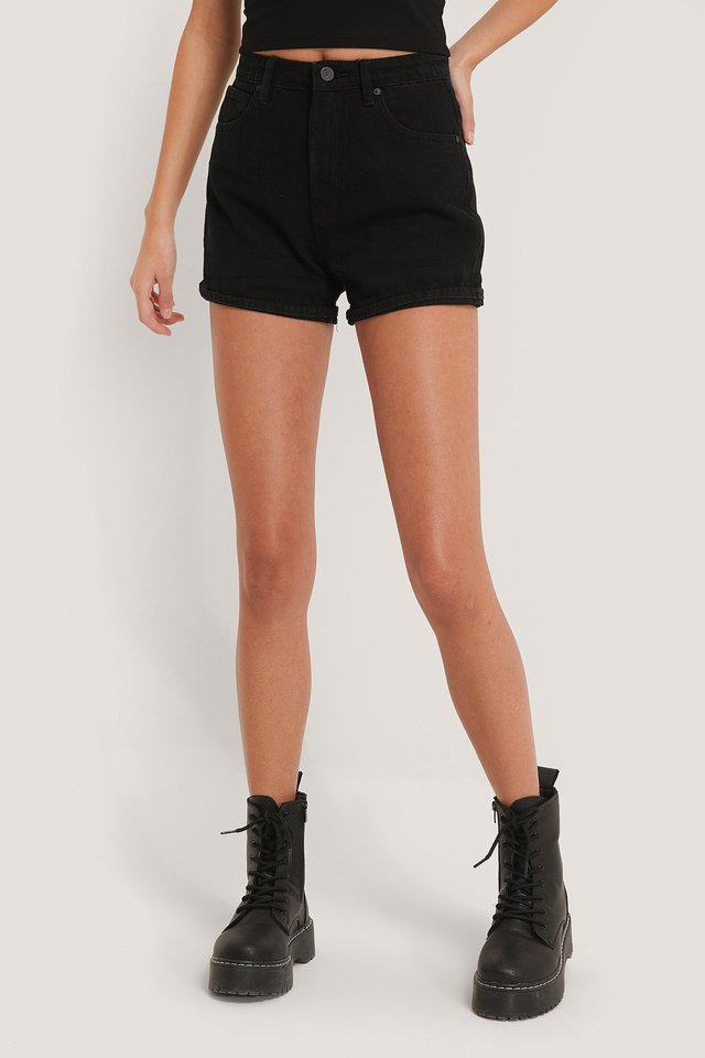 Ace High Relaxed Short Black For Womens  - Right Side View - AceCart