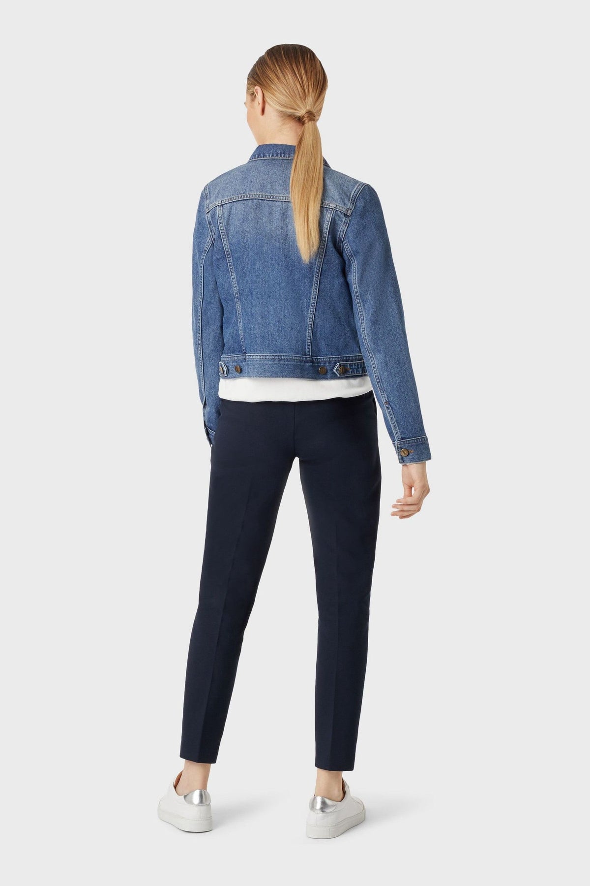 Hobbs Blue Mariam Jacket  - Front View - Available in Sizes L