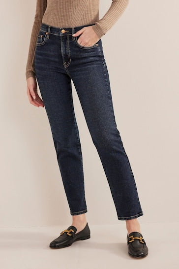 Boden Blue Mid Rise Cigarette Jeans - Stylish Women's Jeggings - Available In Blue