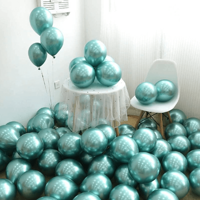 Balloons Metallic Sea Green 25 Balloons - AceCart
