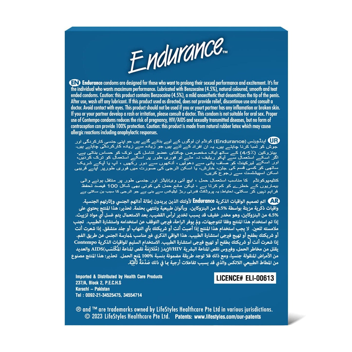 Endurance™ Delay Long Lasting Condoms 3's