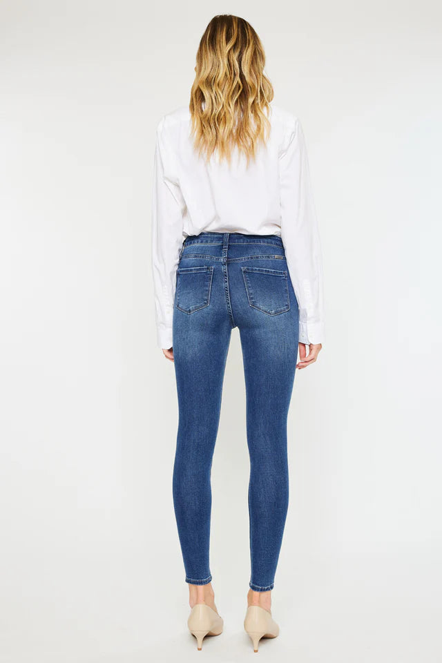 Julija High Rise Super Skinny Mid Blue Jeans