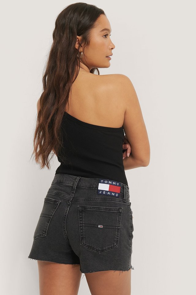 Denim Hotpants By Ace Black For Womens  - Back View - AceCart
