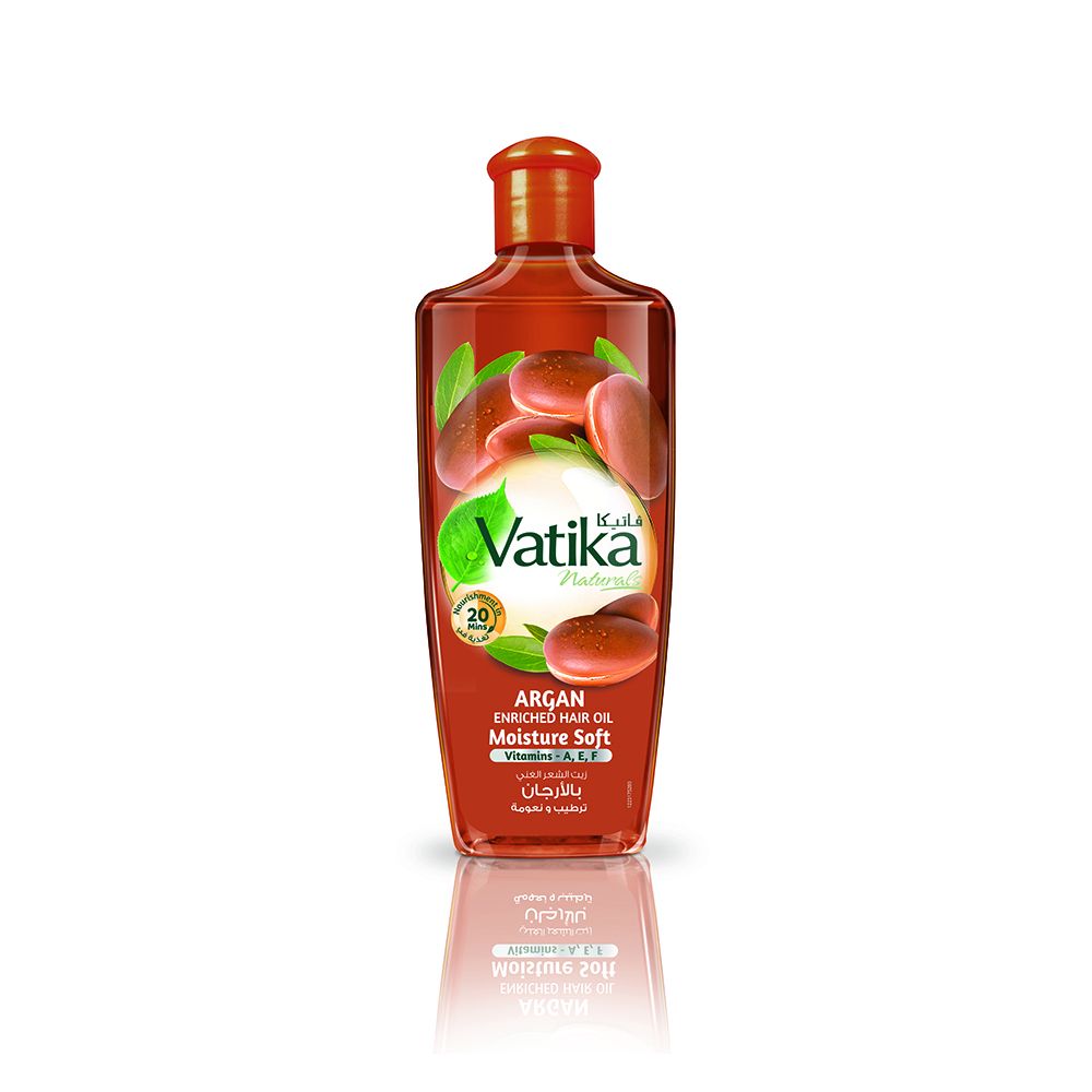 Dabur Vatika Naturals Moisture Soft Argan Enriched Hair Oil, 200ml - Front View