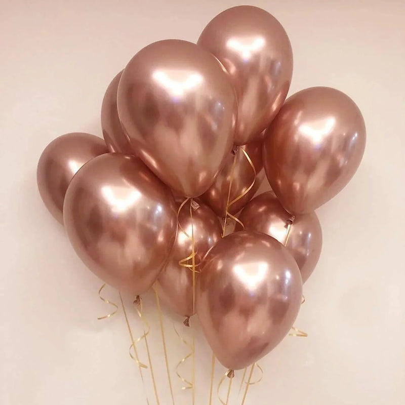 Balloons Metallic Rose Gold 50 Balloons - AceCart