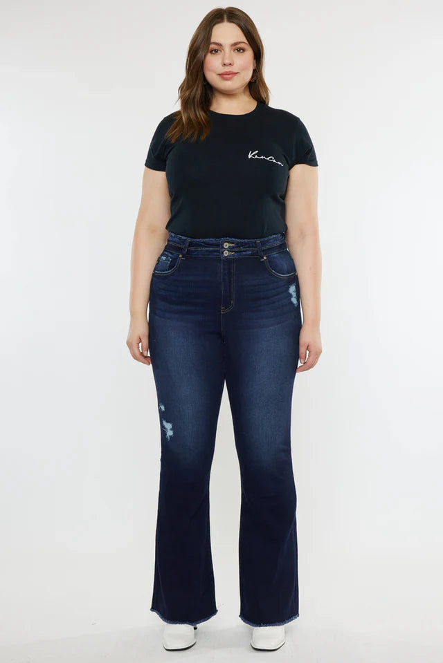 Gill High Rise Flare Jeans For Women (Plus Size)