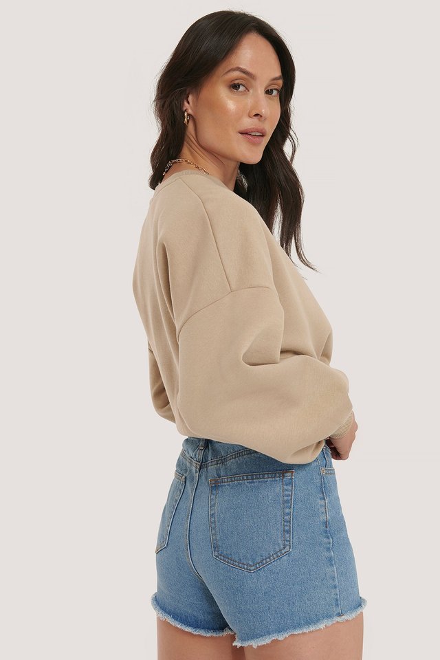 Short Denim Shorts ACE4 Blue For Womens - Back View - AceCart