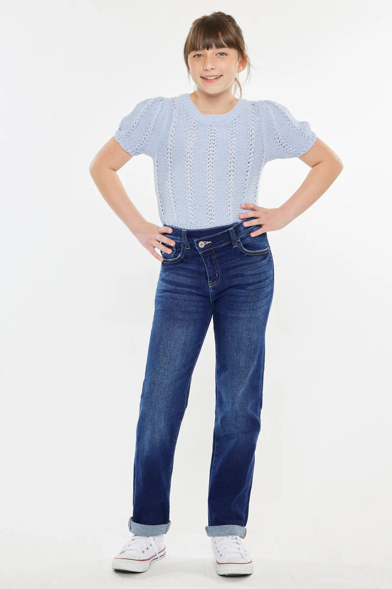 Milly Mid Rise Straight Kids Jeans
