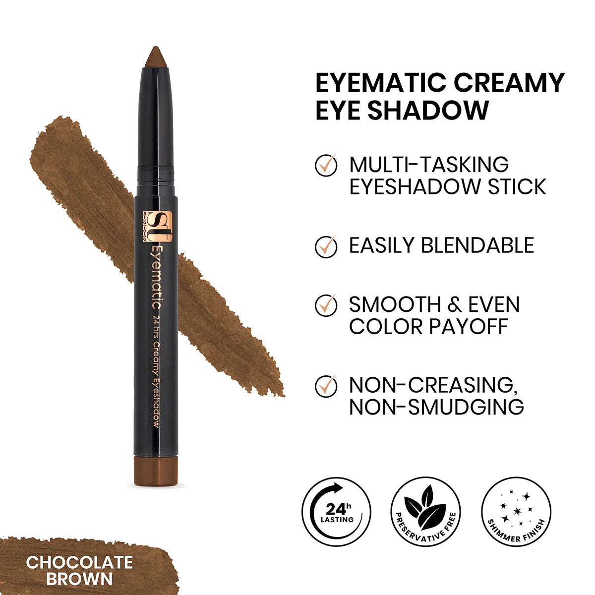 ST London - Eyematic Creamy Eye Shadow Chocolate - AceCart