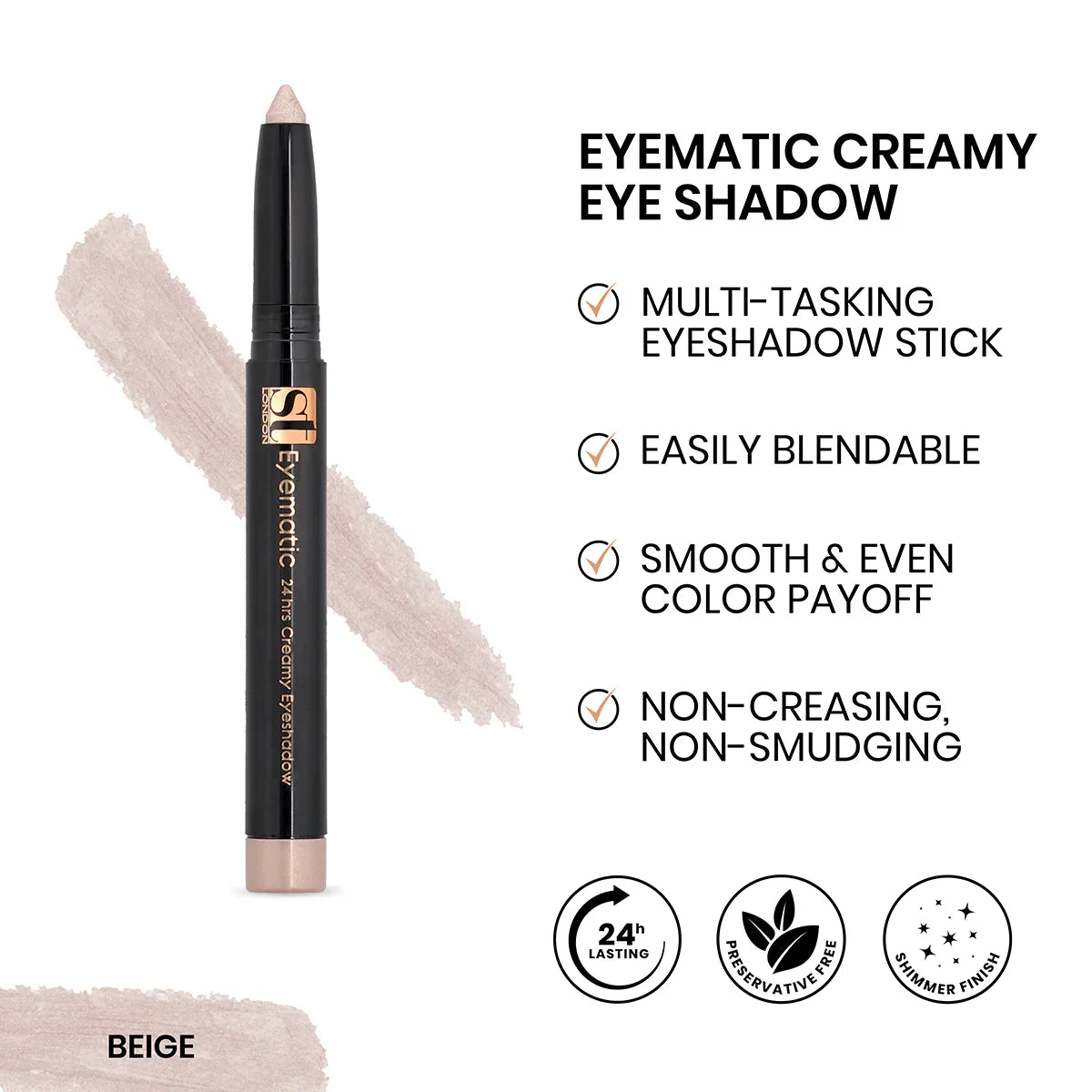 ST London - Eyematic Creamy Eye Shadow Beige - AceCart
