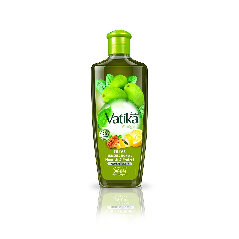Dabur Vatika Olive Nourish & Protect Enriched Hair Oil, 300ml - Front View