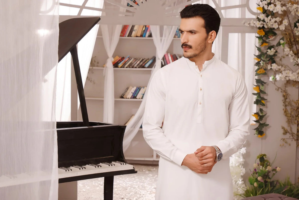 White Whisper: Elegant Shalwar Kameez For Mens