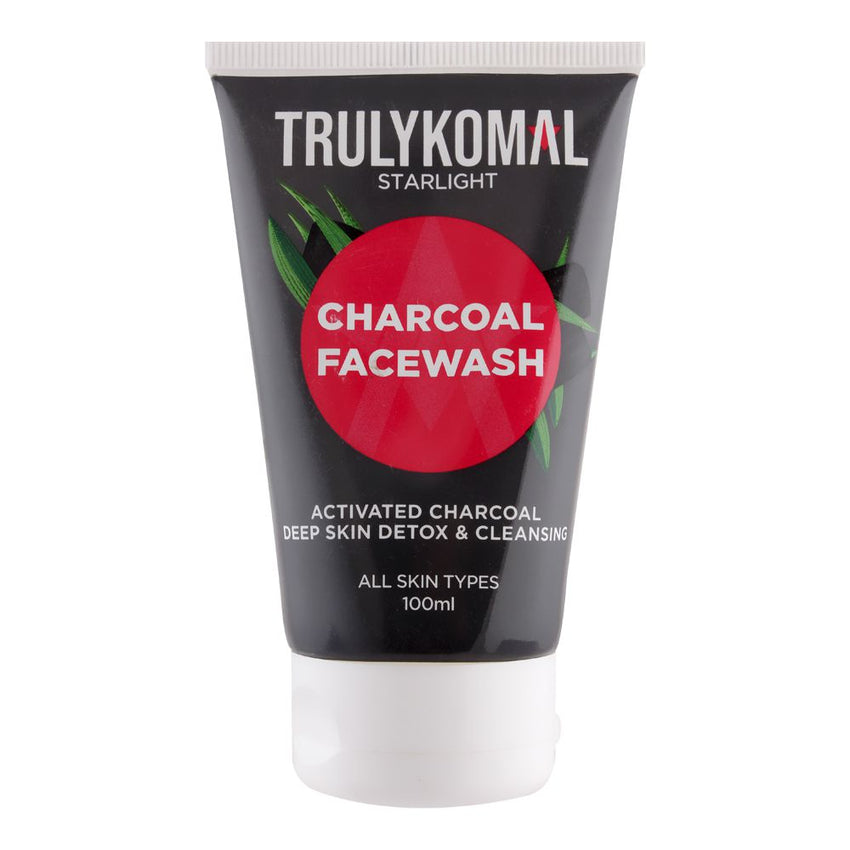 Truly Komal Charcoal Face Wash All Skin Types 100ml - Front View