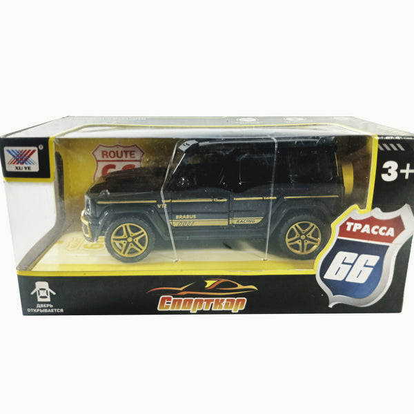 Diecast Metal Black Jeep Route 66 Model Car