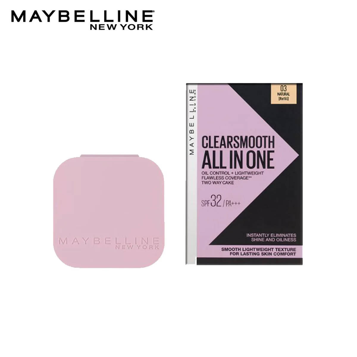 Maybelline New York Clear Smooth All In One Powder Foundation - 03 Natural