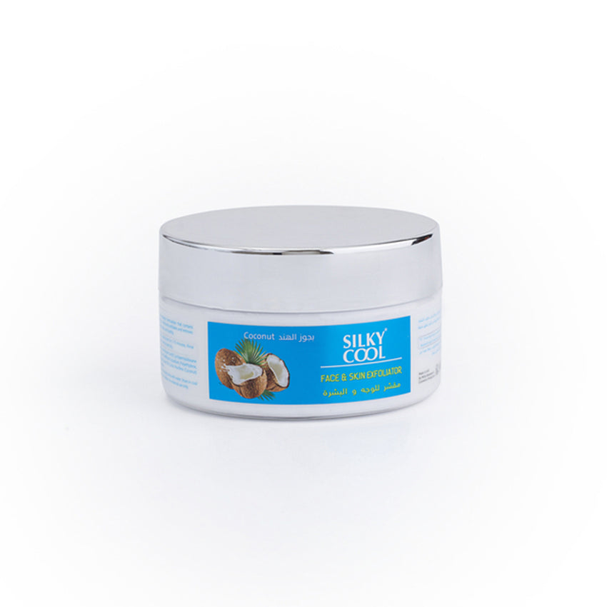 Silky Cool Face & Skin Exfoliator 200ml - Coconut - Front View