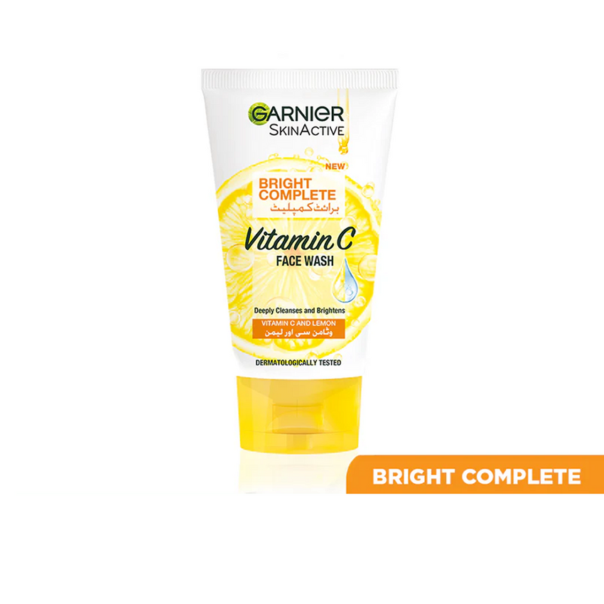 Garnier Skin Active Bright Complete Vitamin C Face Wash, 100ml - Front View