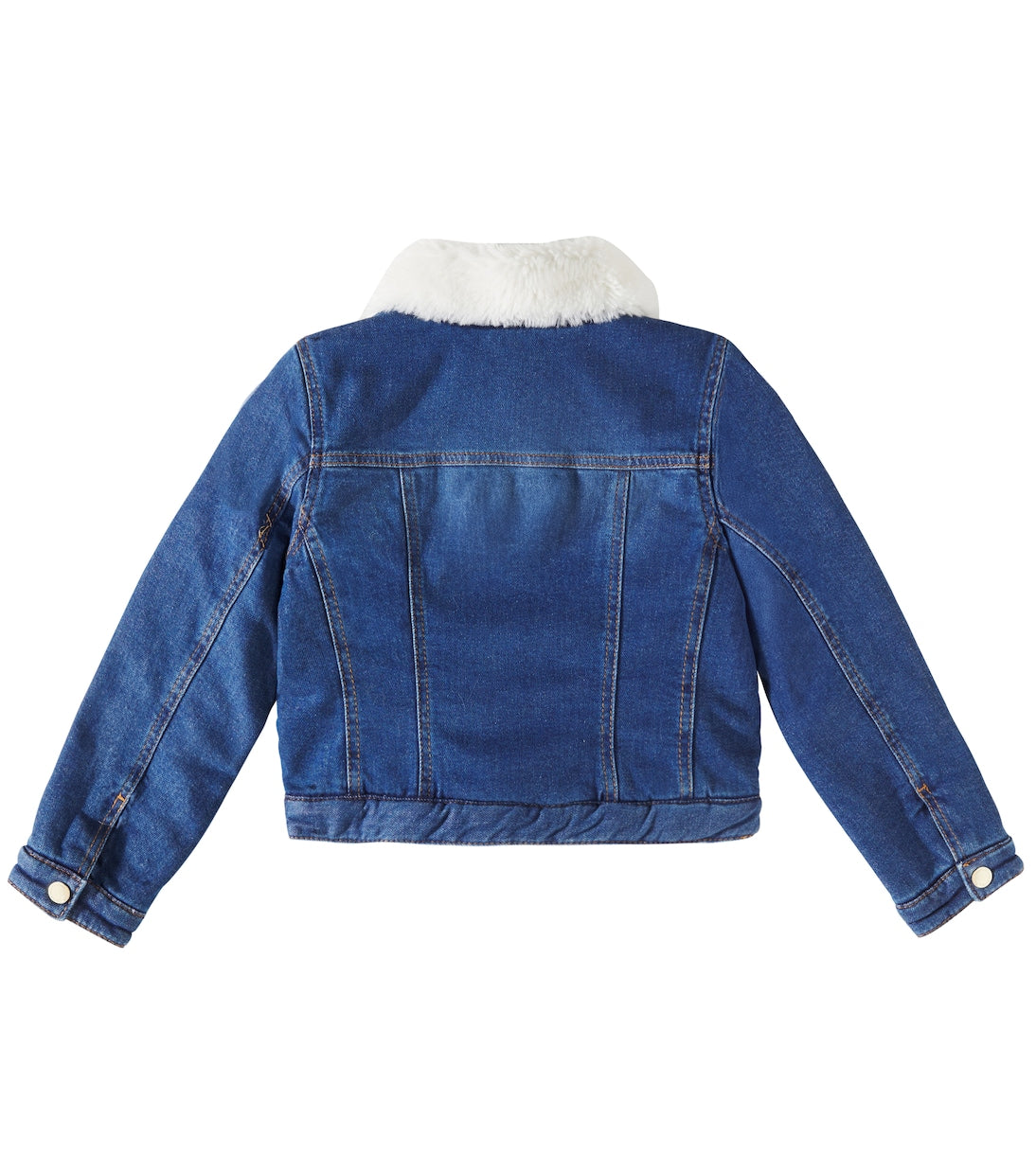Kids Sherpa Full Fur Denim Jacket