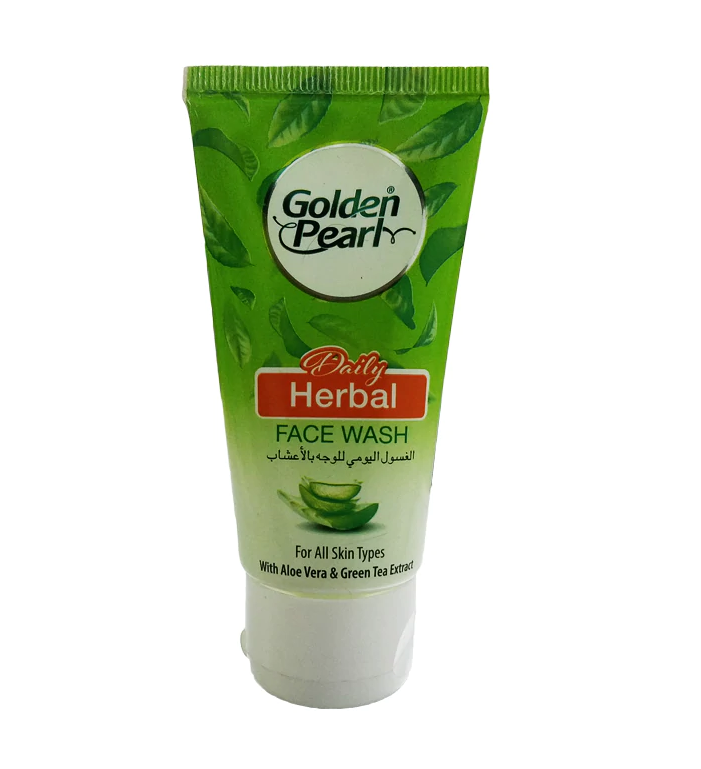 Golden Pearl Organic Herbal Daily Face Wash, 75ml - Front View