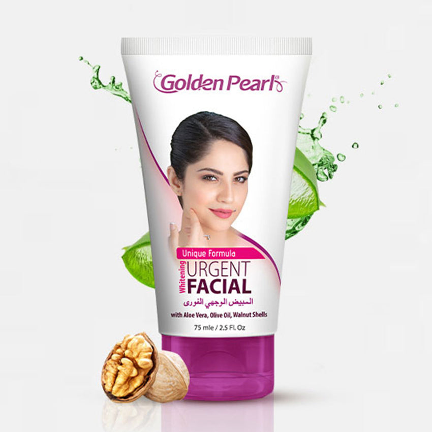 Golden Pearl Unique Formula Whitening Urgent Face Wash, 75 ml - Front View