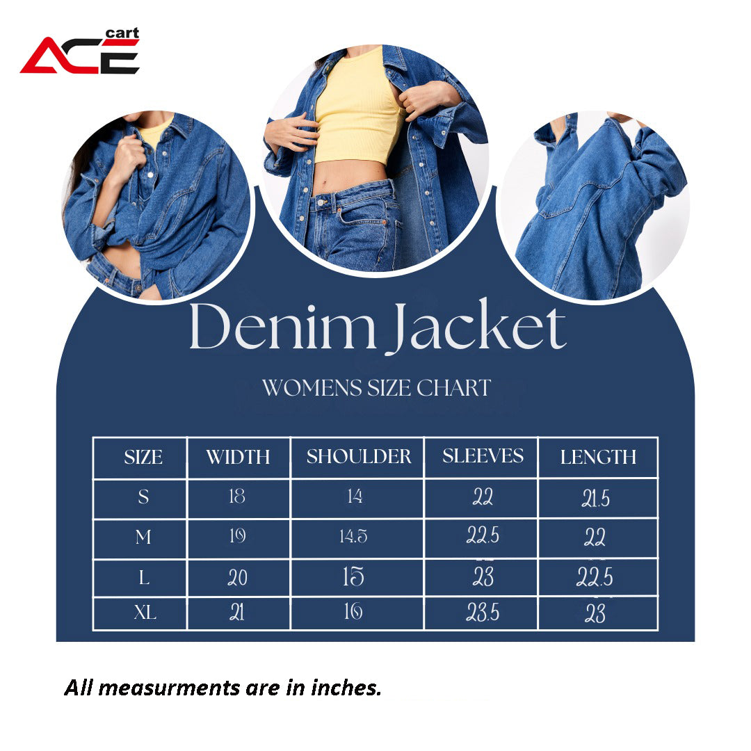 Premium Fur Women's Blue Denim Jacket