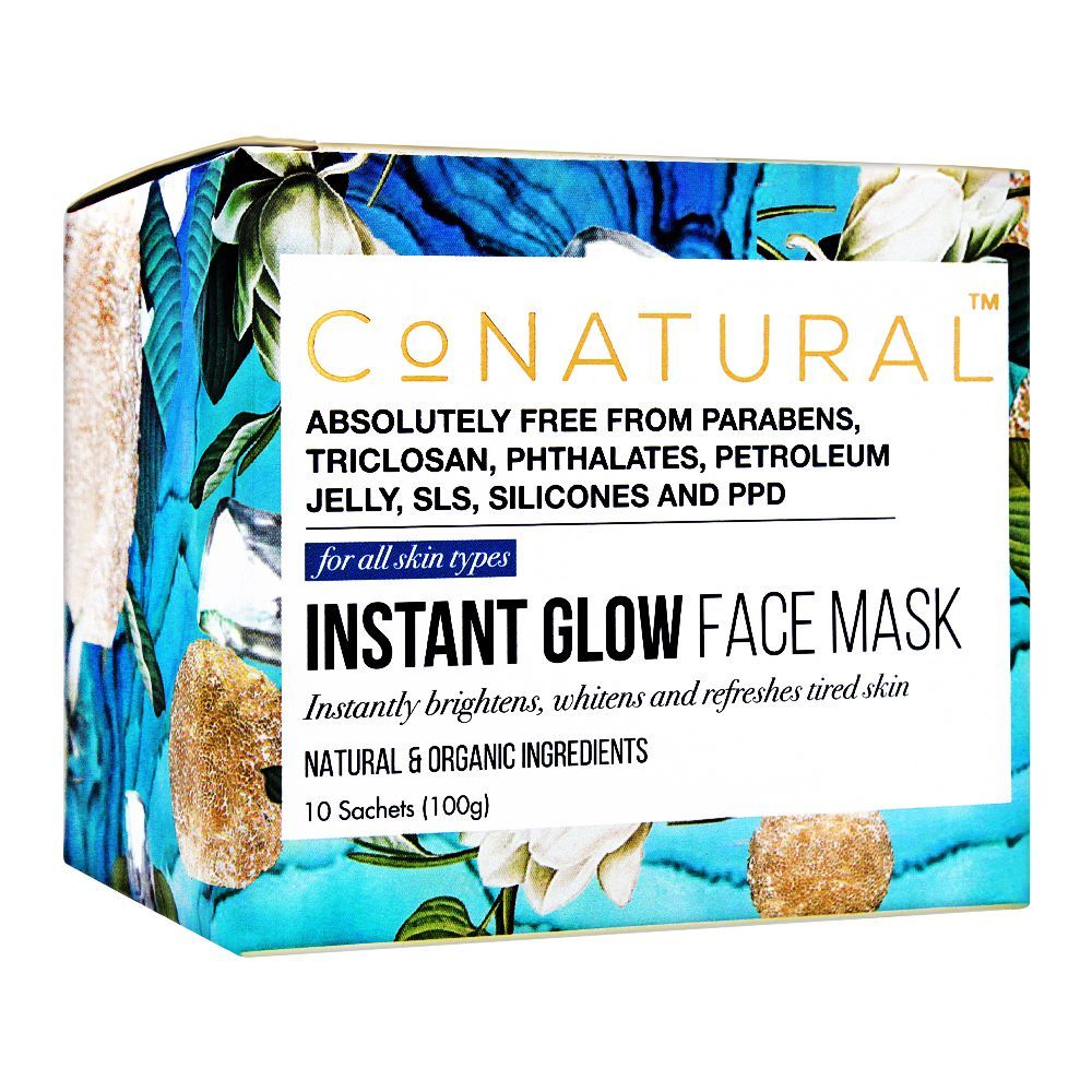 CoNatural Instant Glow Face Mask With Radiance Oil, Paraben/SLS Free, For All Skin Types, 100g - Front View