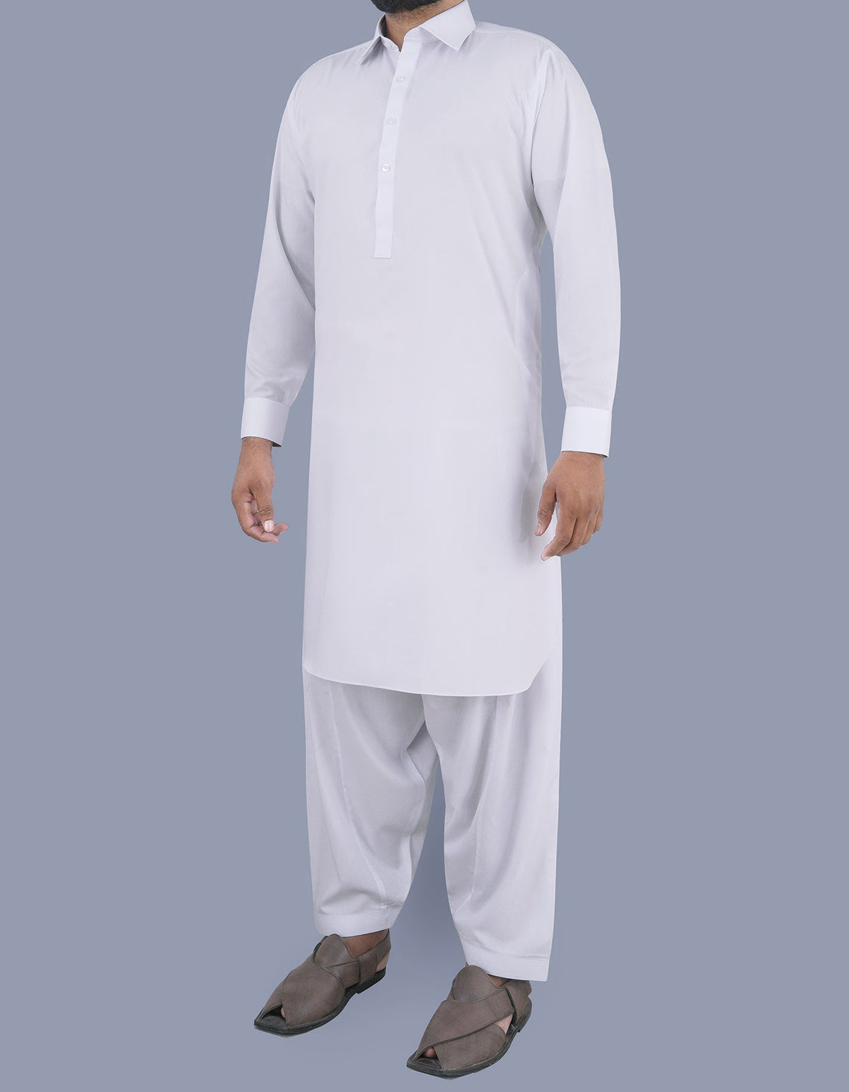 White Basic Shalwar Kameez