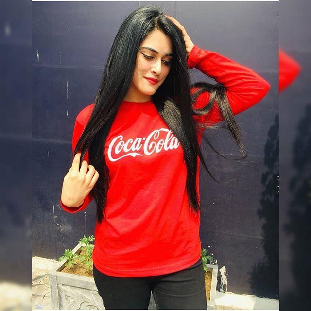 Red Coca Cola Printed T-shirts For Womens - Front View - AceCart