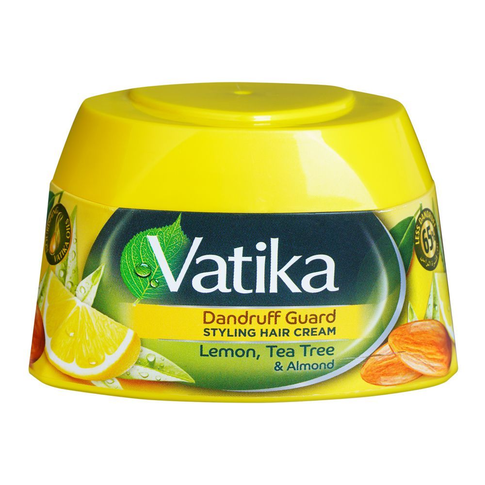 Dabur Vatika Moroccan Argan Soft & Silky Styling Hair Cream, For Dull/Dry & Unmanagable Hair, 140ml - Front View