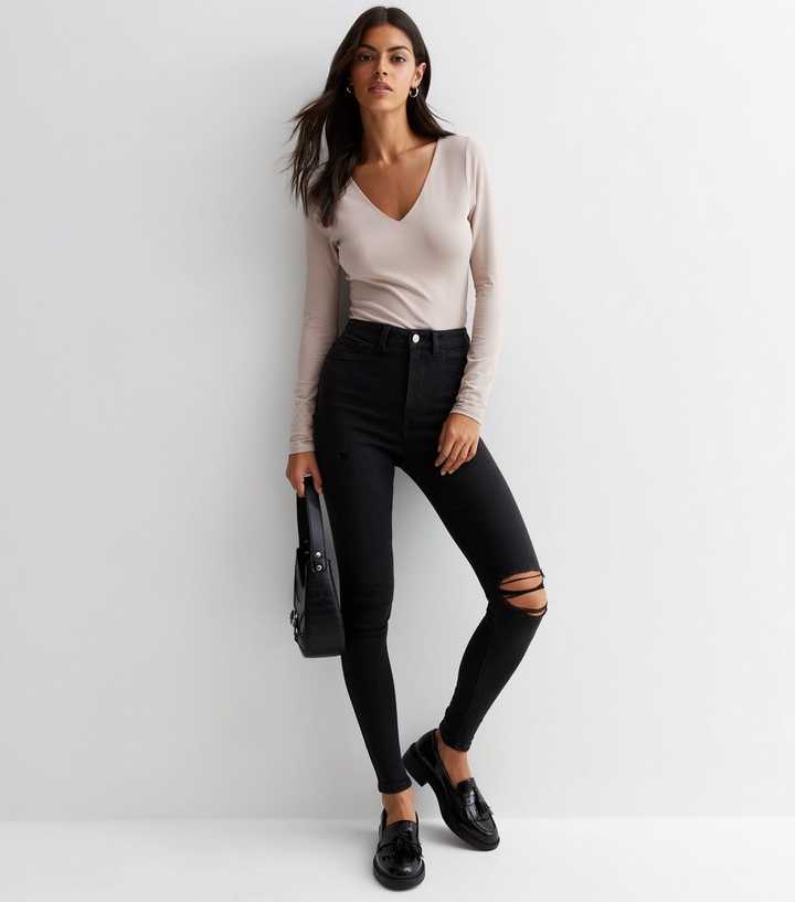Black High Waist Skinny Jeans main image 0